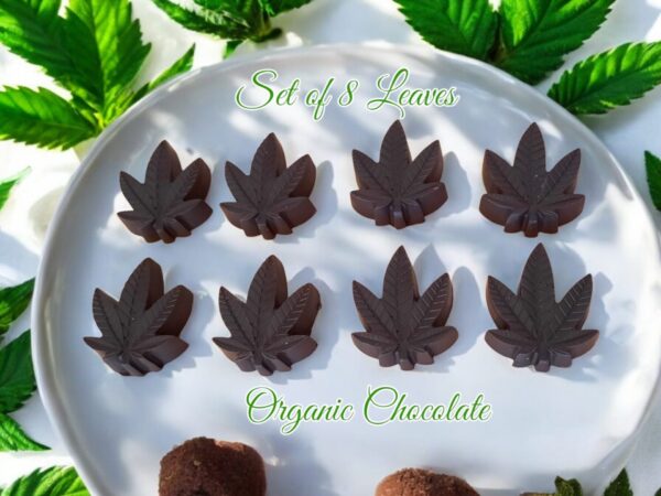 Delta-9 Chocolate, Nano, Organic Chocolate Leaves