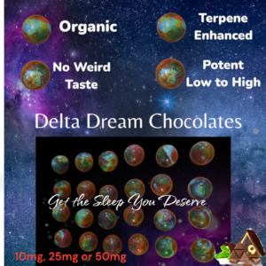 Delta-9 Nano Night Chocolates, 28 Organic Terpene Enhanced Chocolate Bon Bons