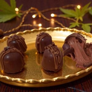 Delta-9 Infused Hybrid Chocolate Truffles, Milk or Dark Vegan Ganache