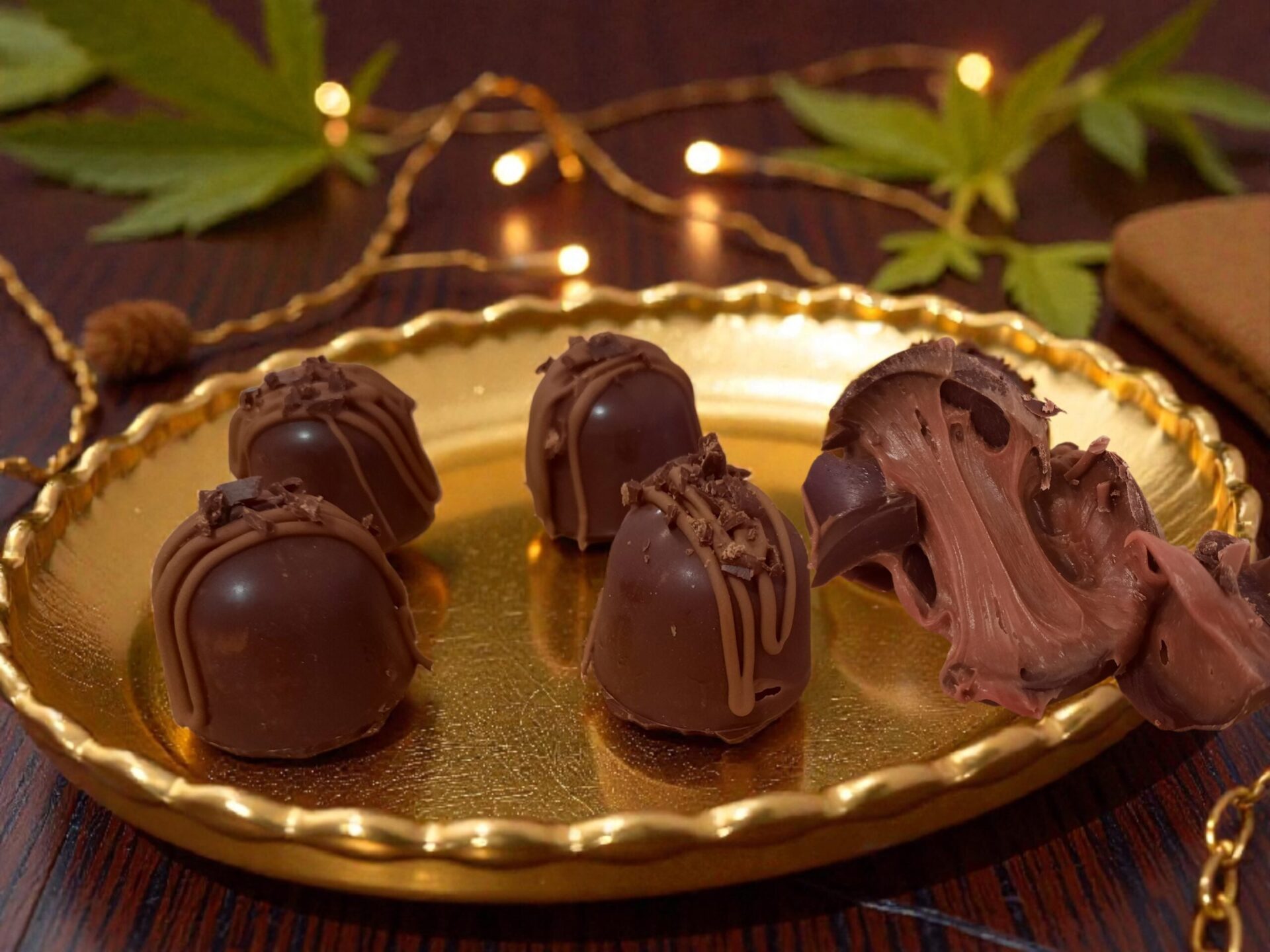 Delta-9 Infused Hybrid Chocolate Truffles, Milk or Dark Vegan Ganache