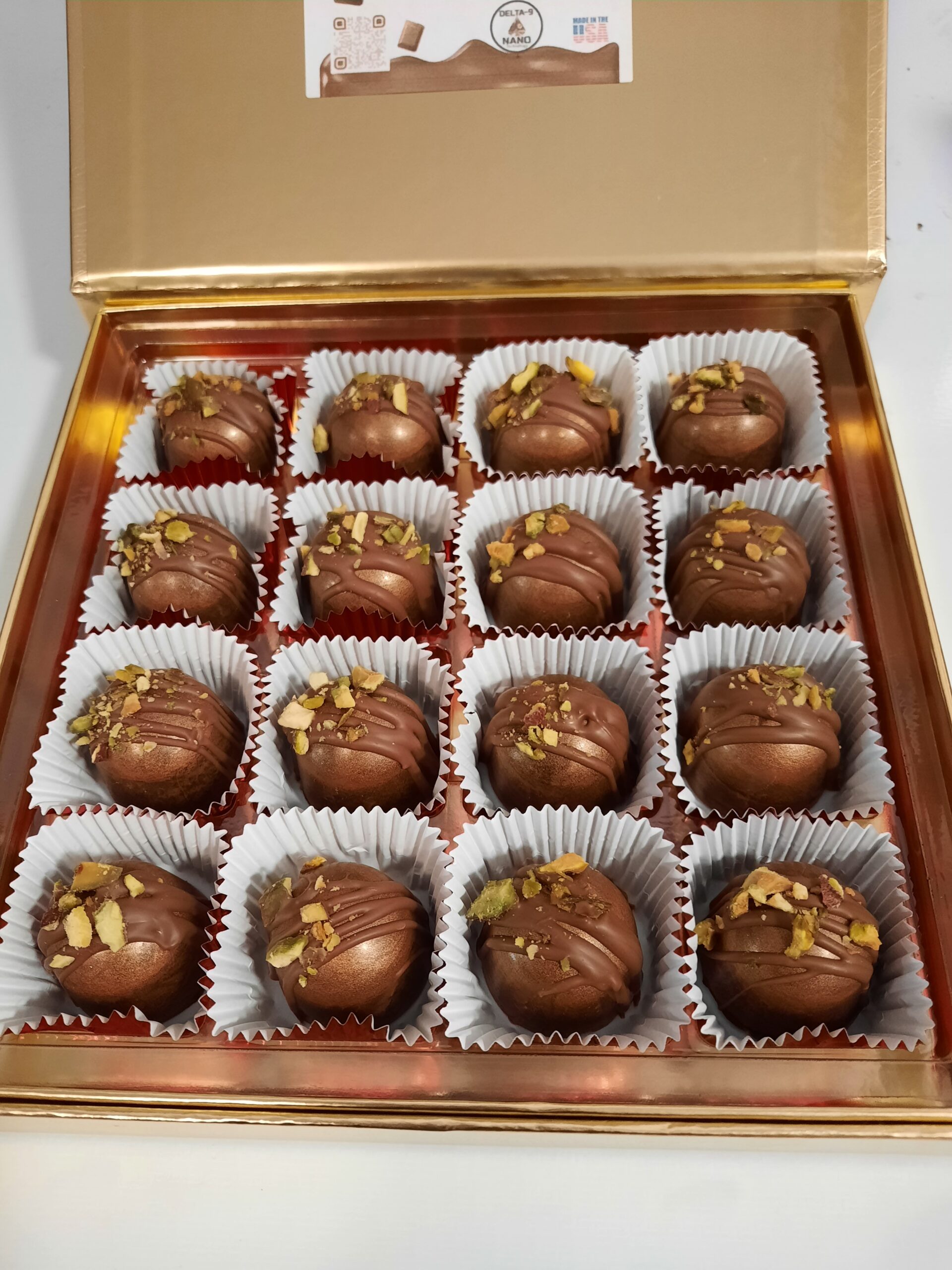 Delta-9 Infused Hybrid Chocolate Truffles, Milk or Dark Vegan Ganache - Image 2