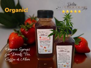 Delta-9 Nano 1000mg Syrup,  Organic Strawberry Mock Tail