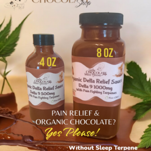 Delta 9 Infused Pain Relief and Organic Chocolate Sauce