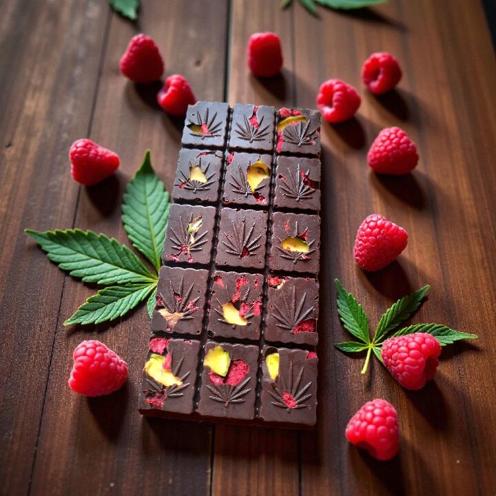 Delta 9 2000mg Dark Chocolate Raspberry, Organic Hybrid Chocolate