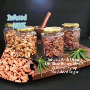 Delta 9 infused Nuts, Infused Pistachios, Cashews