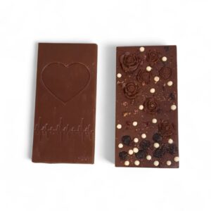 Milk Chocolate Blueberry Crunch Bar, Small Batch Chocolates,