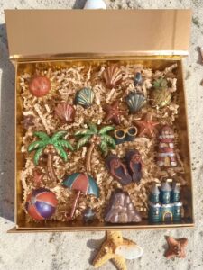 Novelty Beach Chocolates,  Couvetute, Small Batch Chocolates