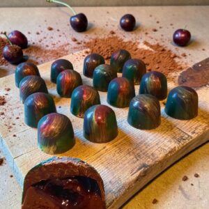 Dark Chocolate Cherry Cherry Truffles, Dark Chocolate Ganache, Chocolate Covered Cherries