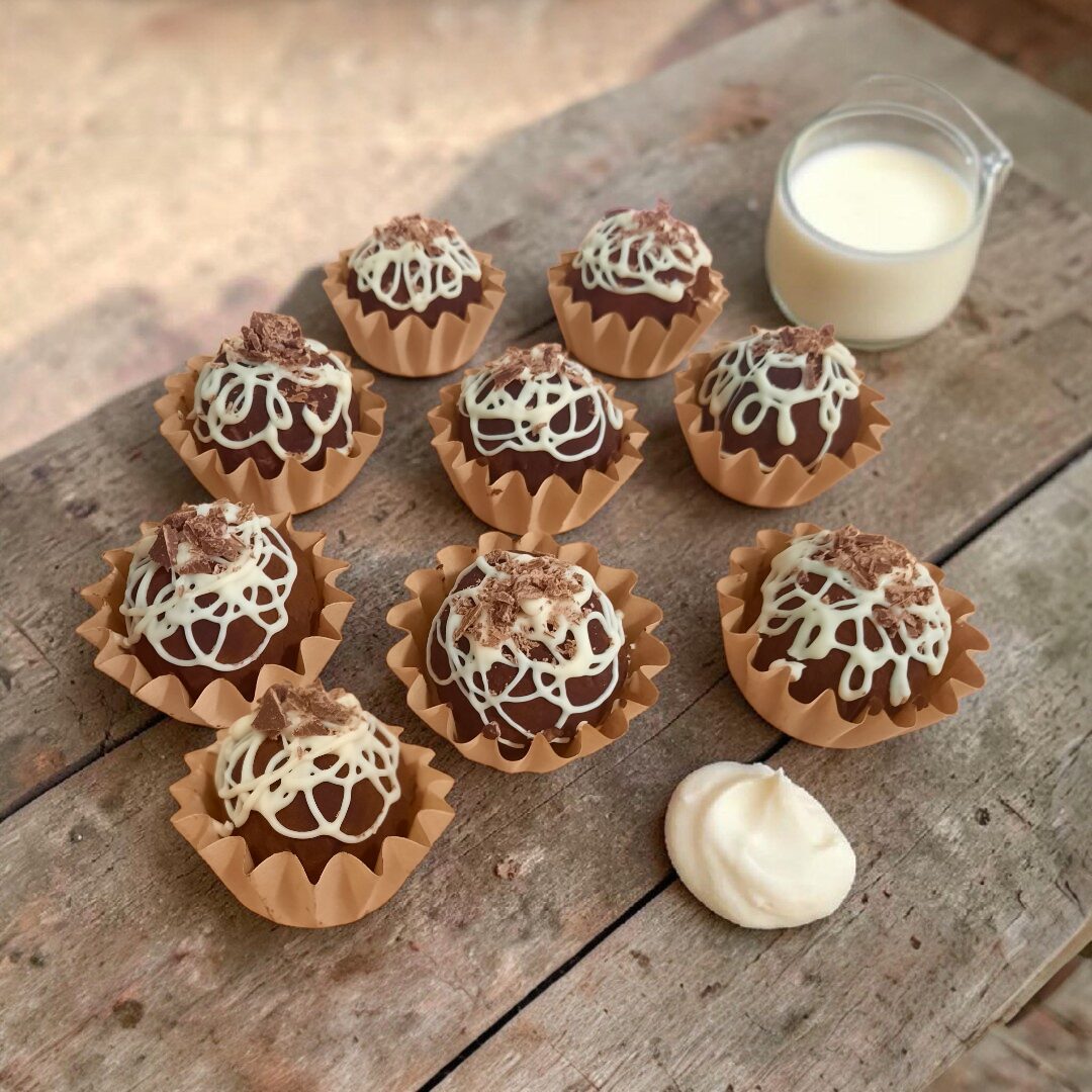 Chocolate Truffles, Milk Chocolate Ganache Truffles, Handmade Chocolates,