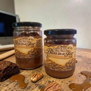 Organic Brownie, Caramel Pecan Jar,  Brownie,  Caramel Dessert,