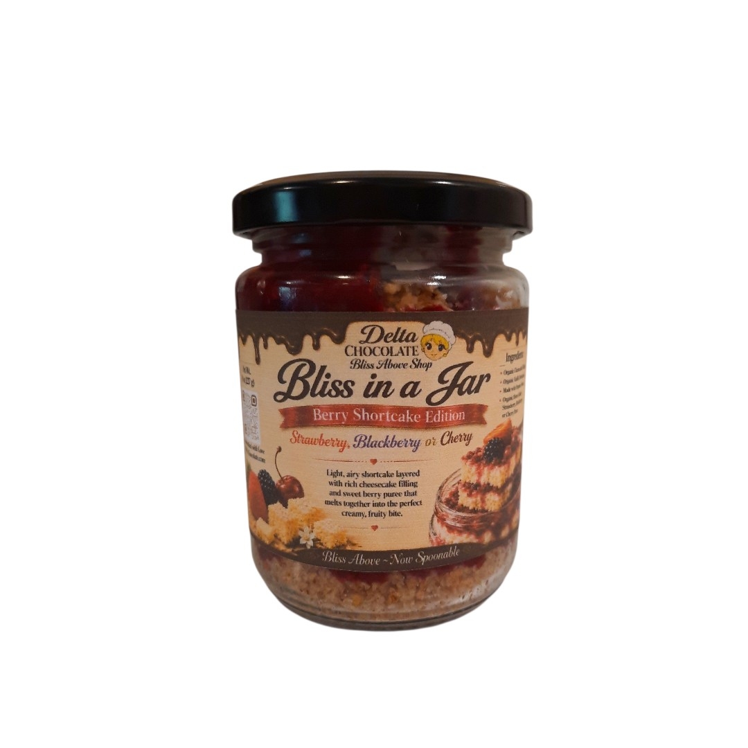 Berry Shortcake Cheesecake Dessert Jar, Organic Layered Dessert - Image 2