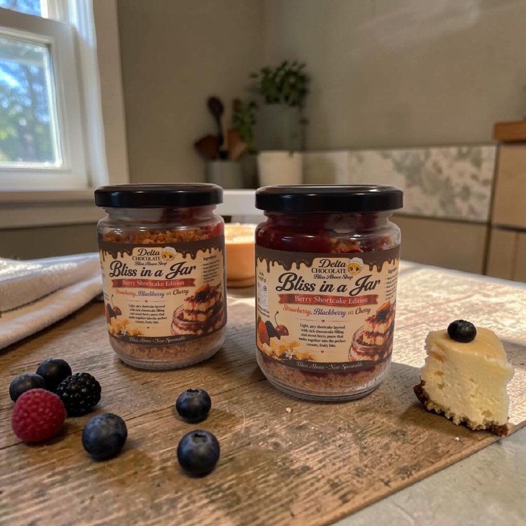 Berry Shortcake Cheesecake Dessert Jar, Organic Layered Dessert