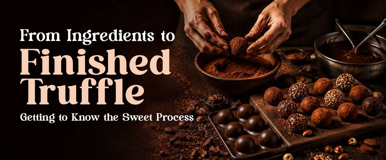 Chocolate caramel truffle making process