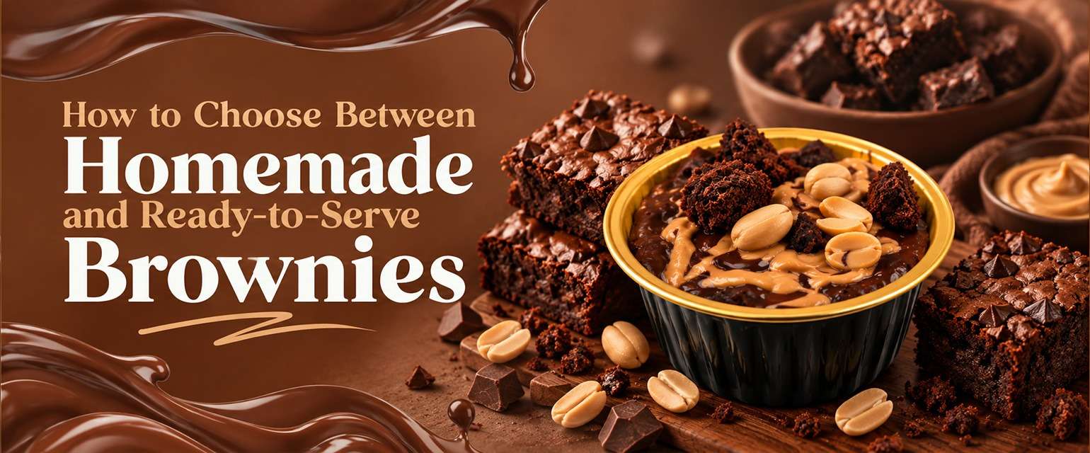 homemade & ready to serve brownies