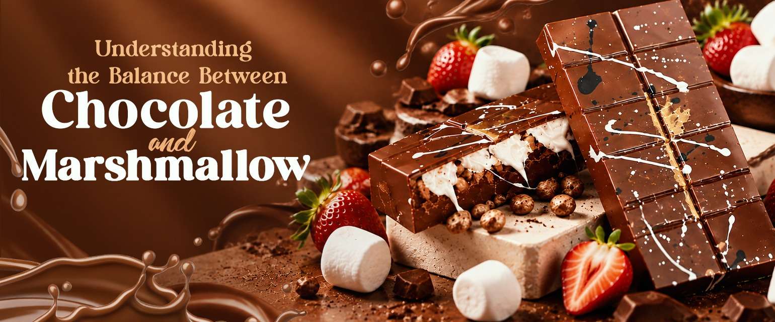 chocolate and marshmallow balance