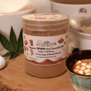 Delta-9 Nano 1000mg Hot Chocolate Mix, 12oz Organic Infused Beverage
