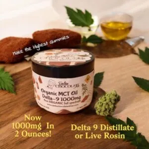 Delta-9 1000mg MCT oil, 2oz Gummy Tinctures Oil