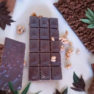 Delta-9 1000mg Chocolate Crunch Bar, Organic Delta 9 Chocolate Bar
