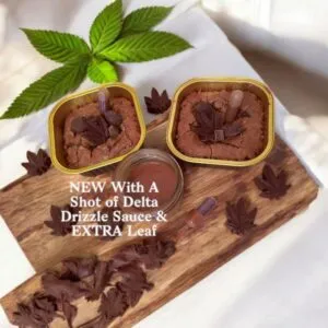 Delta 9 Brownies, 4 Large Organic Fudge Brownies