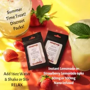 Delta 9 Instant Lemonade, Nano Beverage, Strawberry Lemonade
