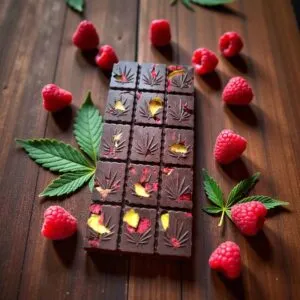 Delta 9 2000mg Dark Chocolate Raspberry, Organic Hybrid Chocolate