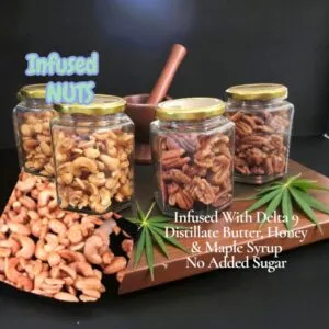 Delta 9 infused Nuts, Infused Pistachios, Cashews